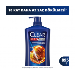 Clear Men Kepeğe ve Saç Dökülmesine Karşı Etkili Şampuan 895 ml Clear Men Kepeğe ve Saç Dökülmesine Karşı Etkili Şampuan 895 ml
