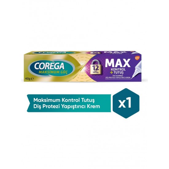Corega Maximum Kontrol Diş Protezi Yapıştırıcı Krem 40 Gr