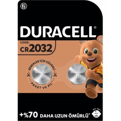 Duracell Özel 2032 Lityum Düğme Pil 3V (CR2032) 2’li Paket