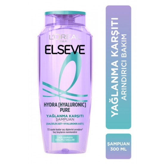 ELSEVE SAMP HYDRA PURE YAGLANMAYA EGILIMLI SACLAR 300ML ELSEVE SAMP HYDRA PURE YAGLANMAYA EGILIMLI SACLAR 300ML