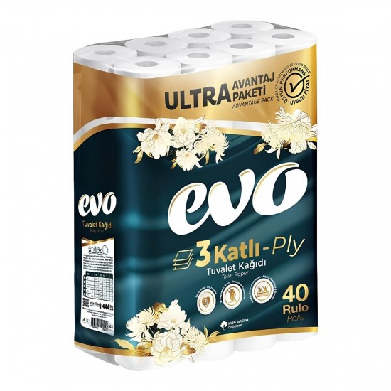 Evo 3 Katlı Tuvalet Kağıdı 40 Lı