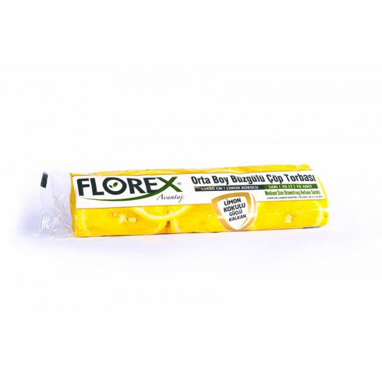 Florex Kokulu Büzgülü Orta Boy Çöp Poşeti 10'lu