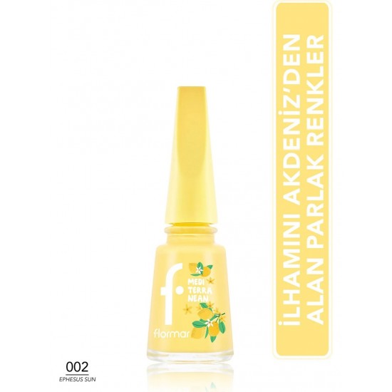 Flormar Mediterranean Yüksek Pigmentli & Parlak Bitişli Oje 002
