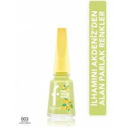 Flormar Mediterranean Yüksek Pigmentli & Parlak Bitişli Oje - 003 Olive Grove Flormar Mediterranean Yüksek Pigmentli & Parlak Bitişli Oje - 003 Olive Grove