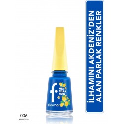 Flormar Mediterranean Yüksek Pigmentli & Parlak Bitişli Oje - 006 Mare Blue Flormar Mediterranean Yüksek Pigmentli & Parlak Bitişli Oje - 006 Mare Blue