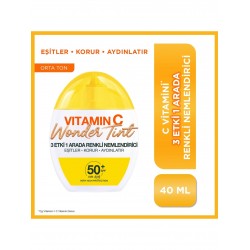 Garnier C Vitamini Wonder Tint 3 Etki 1 Arada Renkli Nemlendirici Orta Ton SPF50 40 ml