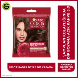 Garnier Color Shampoo Retouch Şampuan Kolaylığında Dip Boyası, Açık Kahve 5.0 Garnier Color Shampoo Retouch Şampuan Kolaylığında Dip Boyası, Açık Kahve 5.0