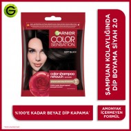 Garnier Color Shampoo Retouch Şampuan Kolaylığında Dip Boyası, Siyah 2.0 Garnier Color Shampoo Retouch Şampuan Kolaylığında Dip Boyası, Siyah 2.0