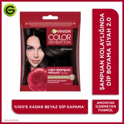 Garnier Color Shampoo Retouch Şampuan Kolaylığında Dip Boyası, Siyah 2.0 Garnier Color Shampoo Retouch Şampuan Kolaylığında Dip Boyası, Siyah 2.0