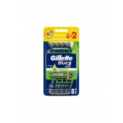 Gilette Blue3 Plus Tıraş Bıçağı Sensitive 6+2 Gilette Blue3 Plus Tıraş Bıçağı Sensitive 6+2