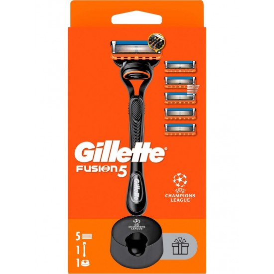Gillette Fusion5 Tıraş Makinesi ve Yedek Bıçağı 5'li + Tıraş Bıçağı Standı Gillette Fusion5 Tıraş Makinesi ve Yedek Bıçağı 5'li + Tıraş Bıçağı Standı