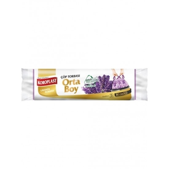 Koroplast Lavanta Kokulu Orta Boy Büzgülü Çöp Poşeti 15'li 55x60cm, Kolay Bağlanır Büzgülü Büyük Çöp Torbası, Sızdırmaz Yırtılmaz Dayanıklı Çöp Poşeti Koroplast Lavanta Kokulu Orta Boy Büzgülü Çöp Poşeti 15'li 55x60cm, Kolay Bağlanır Büzgülü Büyük Çöp Torbası, Sızdırmaz Yırtılmaz Dayanıklı Çöp Poşeti