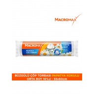Macromax Büzgülü Çöp Torbası Orta Boy (55x60cm) Papatya Kokulu 10 Adet
