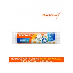 Macromax Büzgülü Çöp Torbası Orta Boy (55x60cm) Papatya Kokulu 10 Adet Macromax Büzgülü Çöp Torbası Orta Boy (55x60cm) Papatya Kokulu 10 Adet