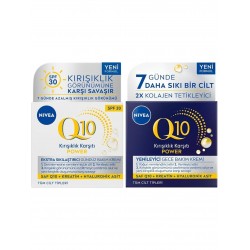 Nivea Q10 Power Kırışıklık Karşıtı Gündüz Bakım Kremi 50 ml + Gece Bakım Kremi 50 ml