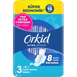 Orkid Ultra Gündüz Uzun Ekstra (Boy 3) Hijyenik Ped 16 Adet