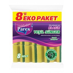 Parex Klasik Yeşil Sünger Oluklu 8'li Parex Klasik Yeşil Sünger Oluklu 8'li