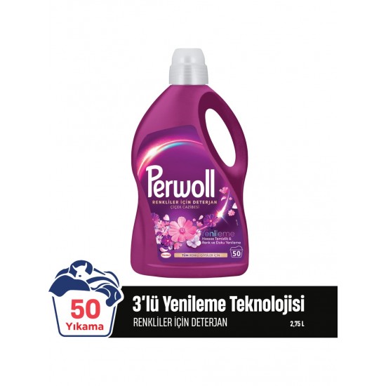 Perwoll Çiçek Cazibesi Renkli Giysiler için Sıvı Çamaşır Deterjanı 2750 ml (50 Yıkama) Perwoll Çiçek Cazibesi Renkli Giysiler için Sıvı Çamaşır Deterjanı 2750 ml (50 Yıkama)