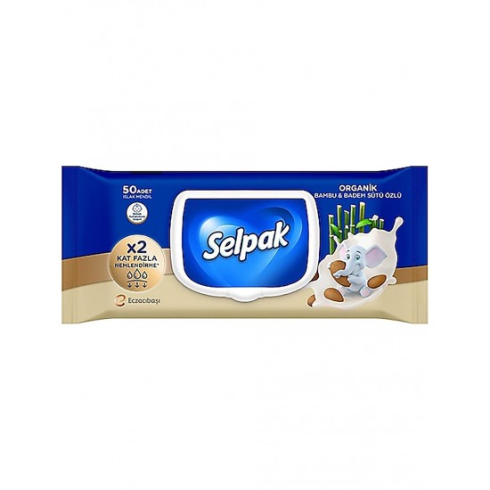 SELPAK ISLAK HAVLU BAMBU&BADEM SUTLU 50 LI SELPAK ISLAK HAVLU BAMBU&BADEM SUTLU 50 LI