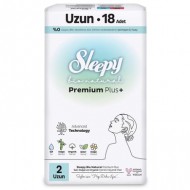 Sleepy Bio Natural Premium Plus Hijyenik Ped Uzun 18 Adet