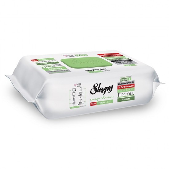 Sleepy Easy Clean Yüzey Temizlik Havlusu Ananas 100 lü Sleepy Easy Clean Yüzey Temizlik Havlusu Ananas 100 lü