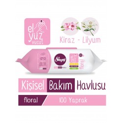 Sleepy Floral Kişisel Bakım Havlusu 100 Yaprak