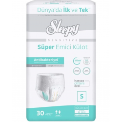 Sleepy Hasta Bezi Yetişkin Emici Külot S - Küçük - Small 30 Adet 