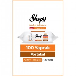 Sleepy Meyve Serisi Yüzey Temizlik Havlusu Mendili Portakal 100 Yaprak