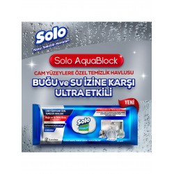 Solo Aquablock Cam Yüzeylere Özel Temizlik Havlusu 30 Yaprak