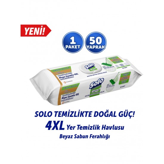 Solo Temizlikte Doğal Güç Beyaz Sabun Ferahlığı Mopa Uyumlu Yüzey Temizlik Havlusu 50 Yaprak Solo Temizlikte Doğal Güç Beyaz Sabun Ferahlığı Mopa Uyumlu Yüzey Temizlik Havlusu 50 Yaprak