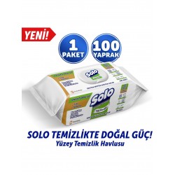 Solo Temizlikte Doğal Güç Beyaz Sabun Ferahlığı Yüzey Temizlik Havlusu 100 Yaprak
