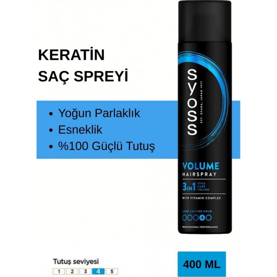 Syoss Volume Lift Saç Bakım Spreyi 400 ml Hacim Verici ve Kalıcı Tutuş Sağlar
