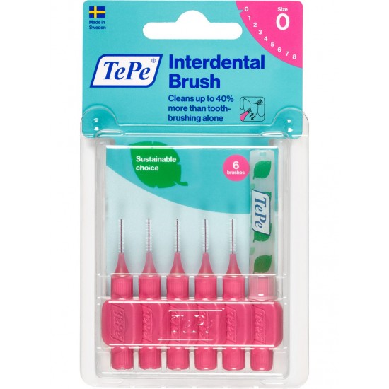 Tepe Blisterli Arayüz Fırçası 6'lı Pembe Orta Sertlikte Kullanım İçin Uygun