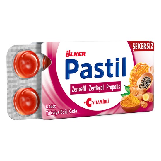 Ülker Pastil Zencefil Zerdeçal Propolis 8'li 22,4 G Ülker Pastil Zencefil Zerdeçal Propolis 8'li 22,4 G
