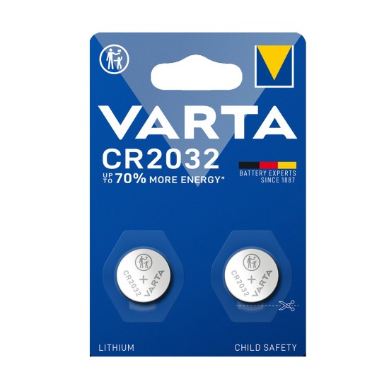 Varta CR2032 Lityum Düğme Pil 2'li Paket (Lityum)