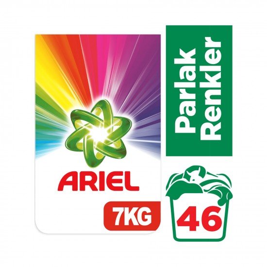 Ariel Toz Çamaşır Deterjanı Parlak Renkler 7 kg 46 Yıkama